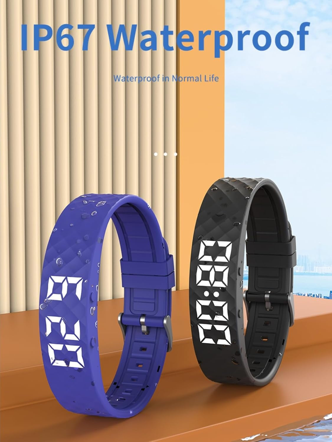 Non-Luetooth Led Fitness Tracker Watch No App No Phone Required Fitness Watch Pedometer Watch with Steps Calories Sleep Tracker Alarm Clock for Man Women