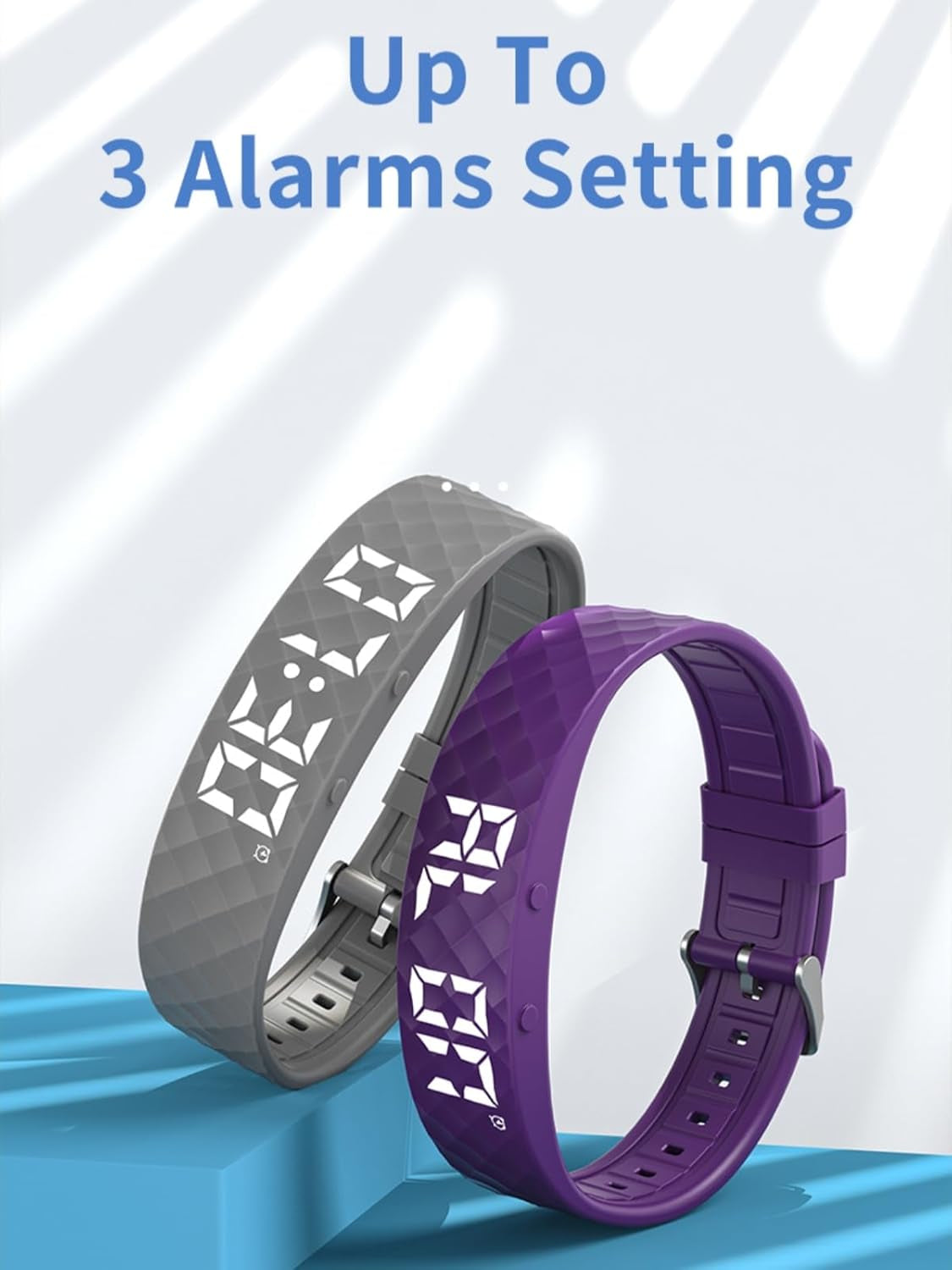 Non-Luetooth Led Fitness Tracker Watch No App No Phone Required Fitness Watch Pedometer Watch with Steps Calories Sleep Tracker Alarm Clock for Man Women