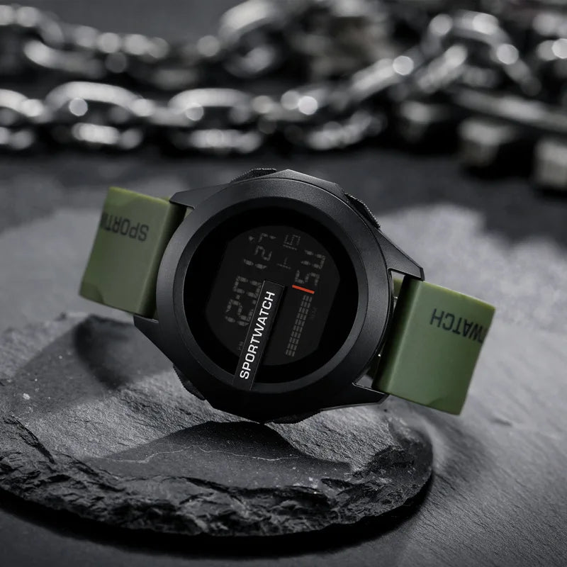 Men'S Sports Watches Luxury Digital Wristwatch Stopwatch Luminous Date Week Multifunction Fitness Electronic Watch Clock