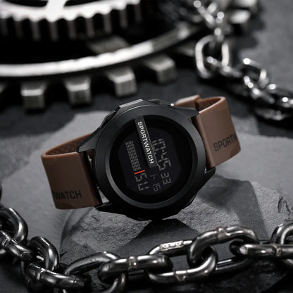 Men'S Sports Watches Luxury Digital Wristwatch Stopwatch Luminous Date Week Multifunction Fitness Electronic Watch Clock
