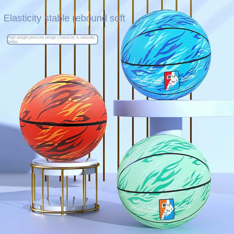 2023 New Children No. 3 No. 5 No. 7 Rubber Basketball Adult Training PVC Anti-Slip Wear Indoor and Outdoor PU Basketball
