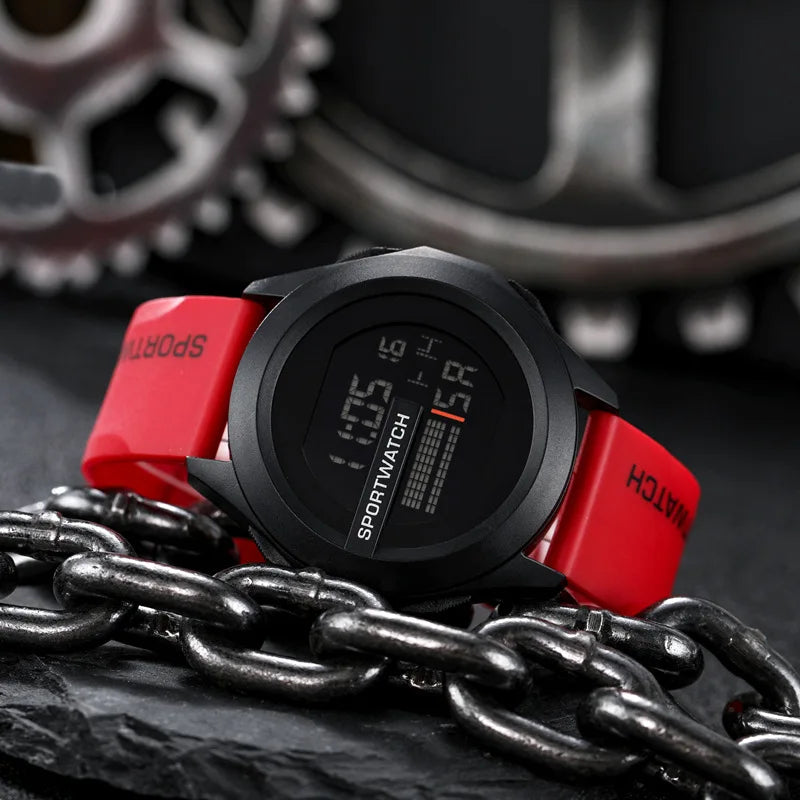 Men'S Sports Watches Luxury Digital Wristwatch Stopwatch Luminous Date Week Multifunction Fitness Electronic Watch Clock