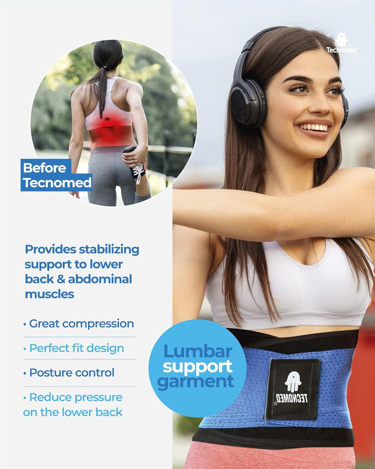 Back Brace for Men & Women - Immediate Relief from Back Pain, Herniated Disc, Sciatica, Scoliosis – Breathable Lower Back Belt for Weight Lifting - Workout - Posture Corrector Turquoise