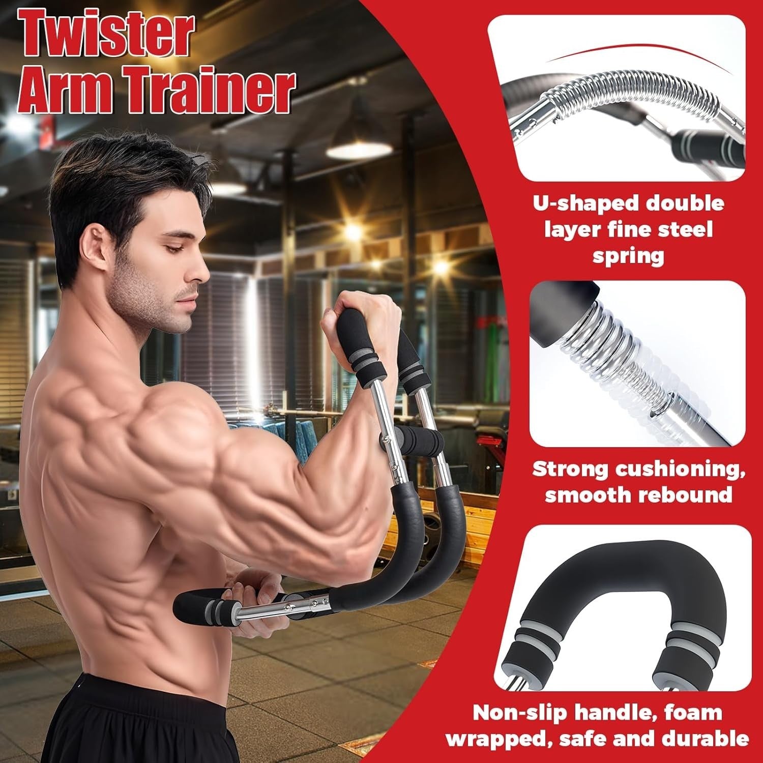 Twister Arm Trainer, 44-110 Lbs Adjustable Chest Workout Equipment, Chest Fitnes
