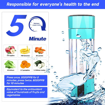 Hydrogen Water Bottle 2024, 5000-8000 PPB Quick Electrolysis, Hydrogen Water Bottle Generator, Gift for Love