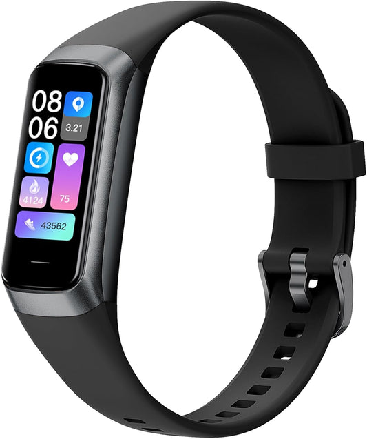 Keep Health Fitness Trackers for Women Men Amoled Step Counter for Android&Ios Alarm Stopwatch Fitness Tracker with Heart Rate Blood Pressure Monitor Calories Burned IP68 Waterproof Step Tracker Watch
