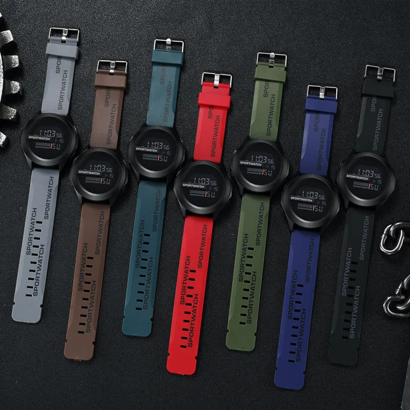 Men'S Sports Watches Luxury Digital Wristwatch Stopwatch Luminous Date Week Multifunction Fitness Electronic Watch Clock