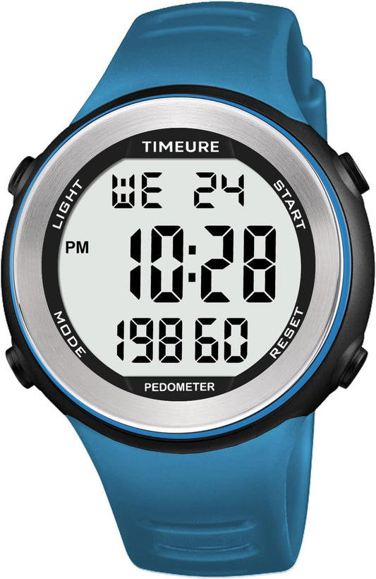 Mens Pedometer Watch for Walking Step Counter Watch No Charging, No App Connection, with EL Backlight. Simple, Practical Choice for Mobile-Free Fitness Enthusiasts -2308