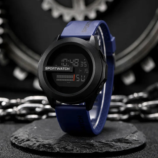 Men'S Sports Watches Luxury Digital Wristwatch Stopwatch Luminous Date Week Multifunction Fitness Electronic Watch Clock