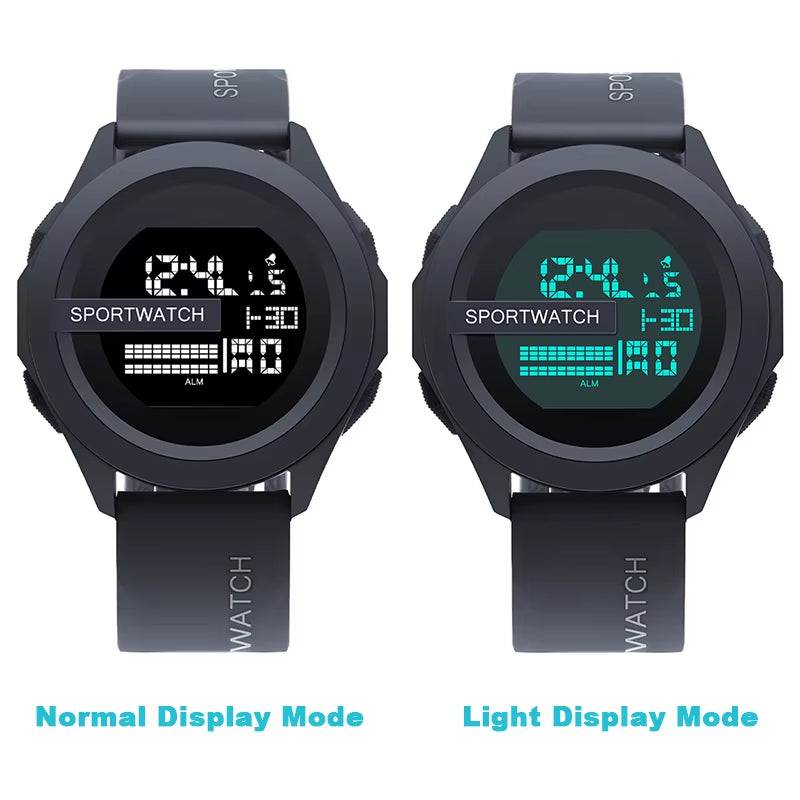 Men'S Sports Watches Luxury Digital Wristwatch Stopwatch Luminous Date Week Multifunction Fitness Electronic Watch Clock