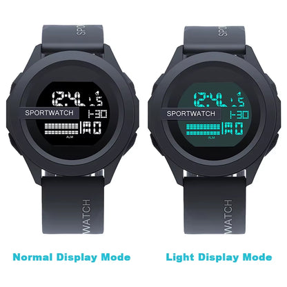 Men'S Sports Watches Luxury Digital Wristwatch Stopwatch Luminous Date Week Multifunction Fitness Electronic Watch Clock